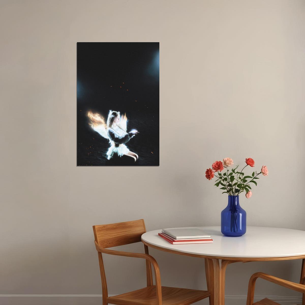 Le Sserafim Sakura Poster Hot Album Bleached Aura Concept Photo Print K-Pop Home Decor For Living Room Aesthetic Kpop Female Girl Group - xonomax