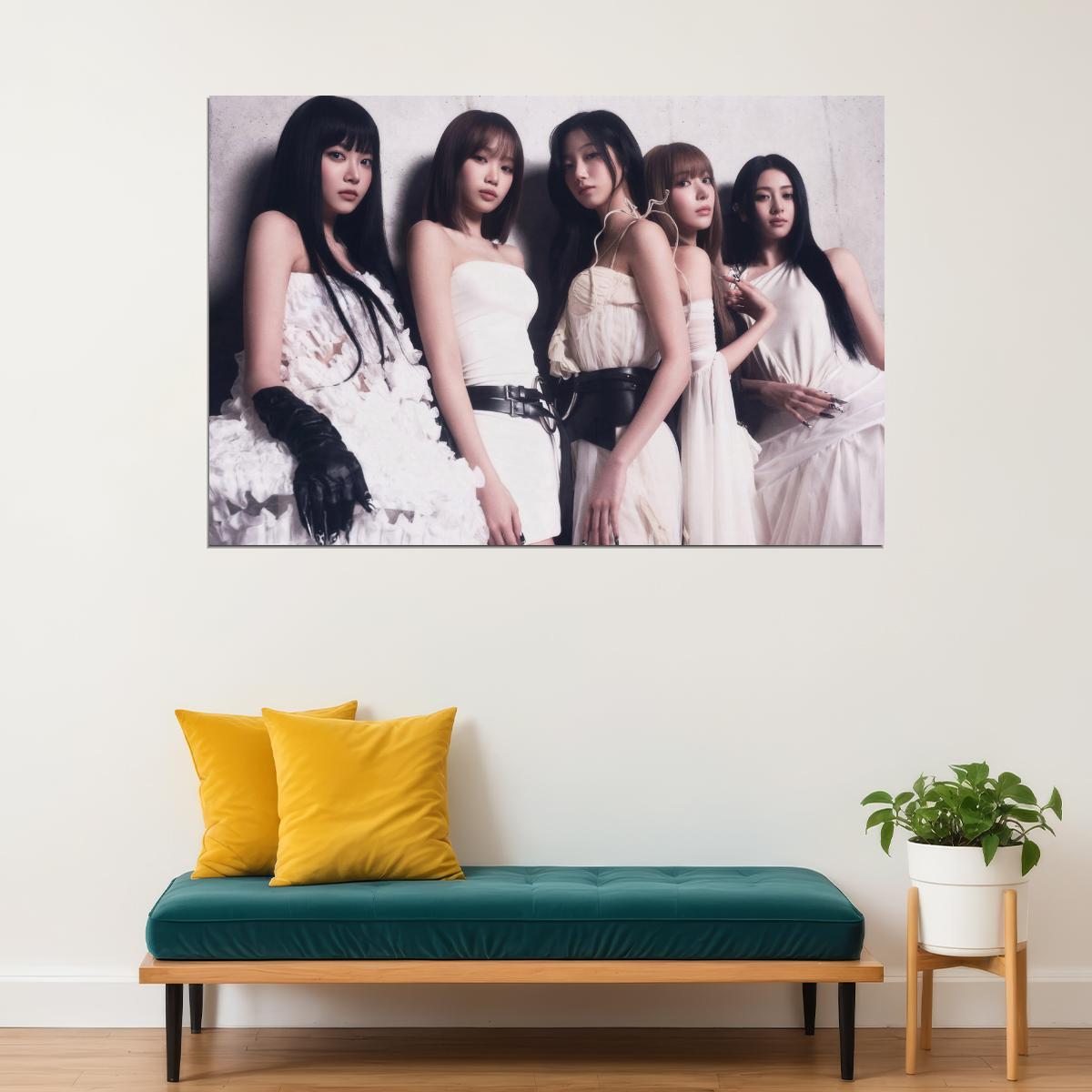 Le Sserafim Hot Album Poster Compact Concept Photo Print K-Pop Home Decor For Living Room Aesthetic Kpop Female Girl Group - xonomax