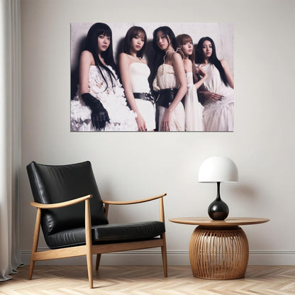 Le Sserafim Hot Album Poster Compact Concept Photo Print K-Pop Home Decor For Living Room Aesthetic Kpop Female Girl Group - xonomax
