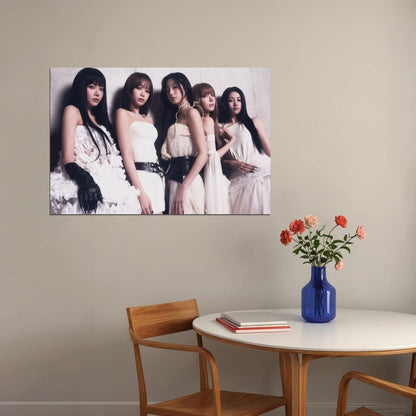 Le Sserafim Hot Album Poster Compact Concept Photo Print K-Pop Home Decor For Living Room Aesthetic Kpop Female Girl Group - xonomax