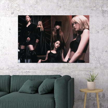 Le Sserafim Hot Album Poster Compact Concept Photo Print K-Pop Home Decor For Living Room Aesthetic Kpop Female Girl Group - xonomax