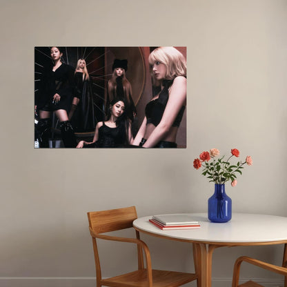 Le Sserafim Hot Album Poster Compact Concept Photo Print K-Pop Home Decor For Living Room Aesthetic Kpop Female Girl Group - xonomax