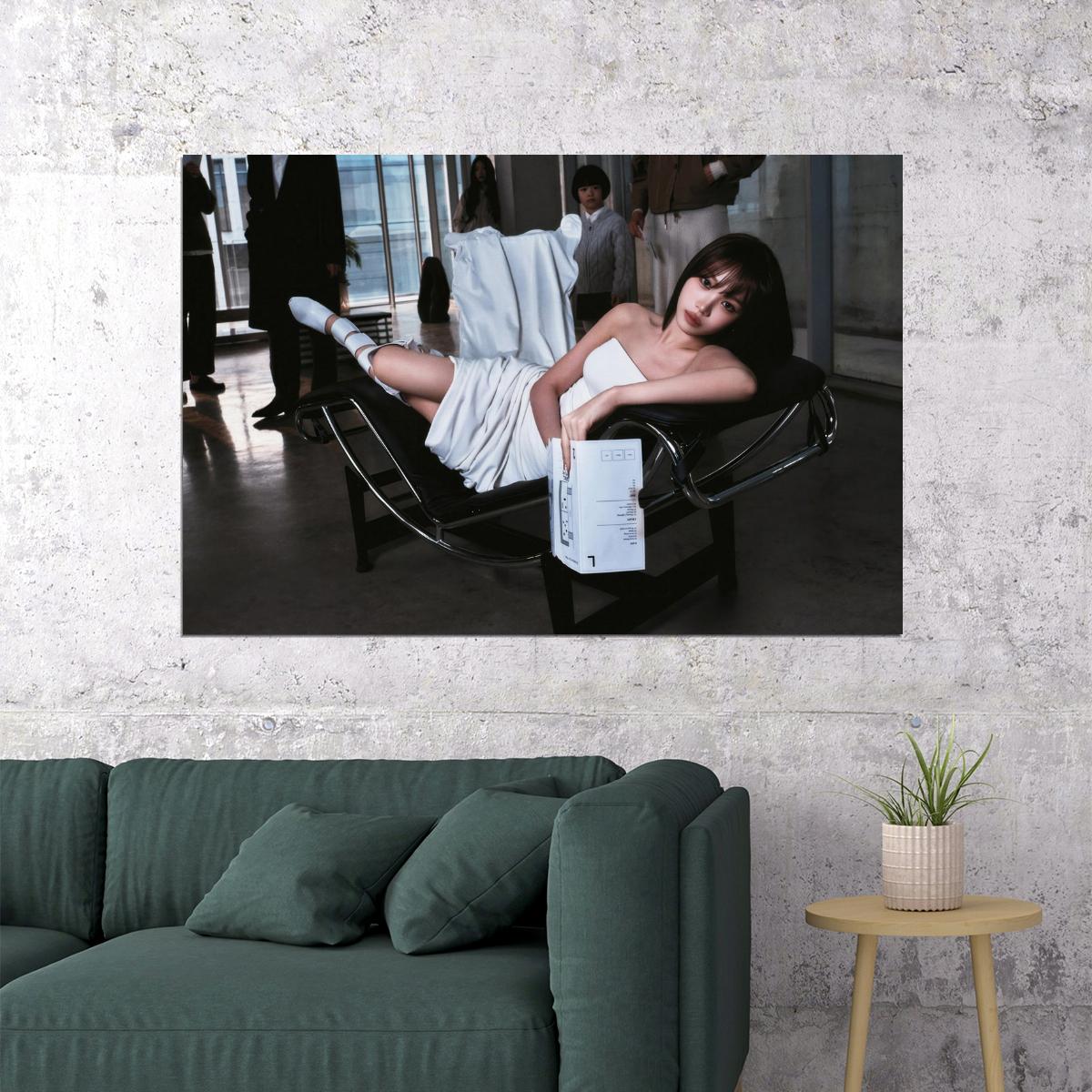 Le Sserafim Kim Chaewon Poster Hot Album Compact Concept Photo Print K-Pop Home Decor For Living Room Aesthetic Kpop Female Girl Group - xonomax