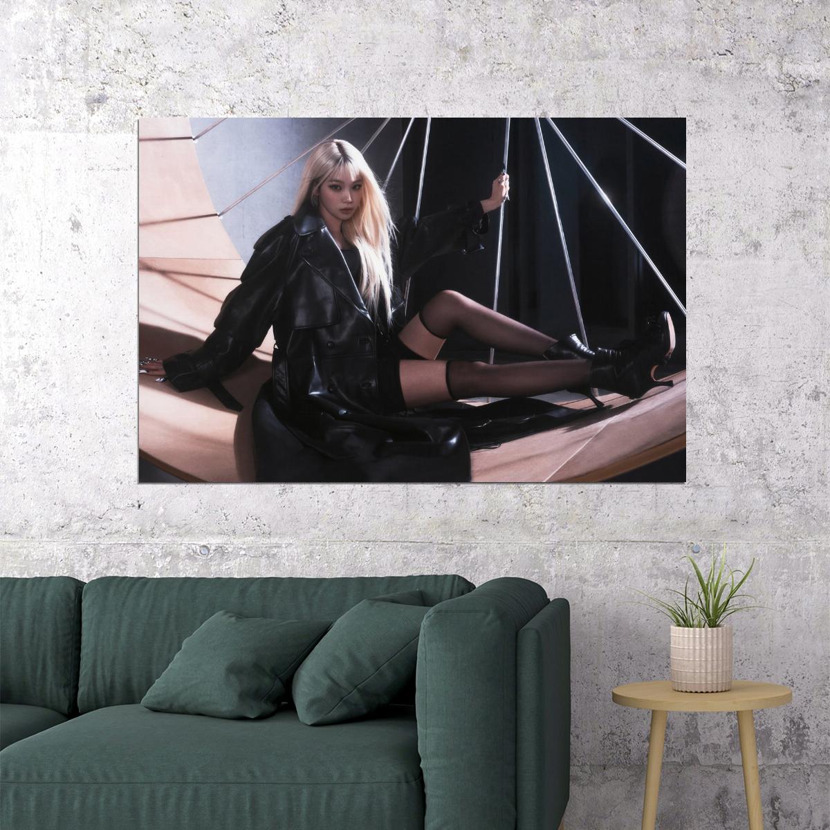 Le Sserafim Kim Chaewon Poster Hot Album Compact Concept Photo Print K-Pop Home Decor For Living Room Aesthetic Kpop Female Girl Group - xonomax