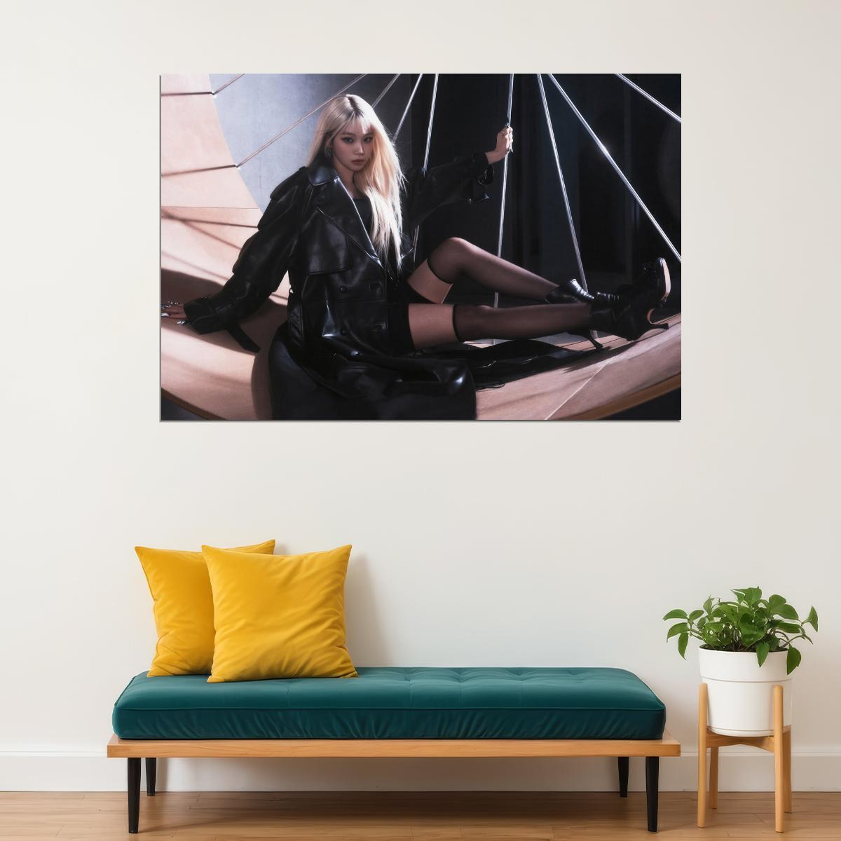 Le Sserafim Kim Chaewon Poster Hot Album Compact Concept Photo Print K-Pop Home Decor For Living Room Aesthetic Kpop Female Girl Group - xonomax