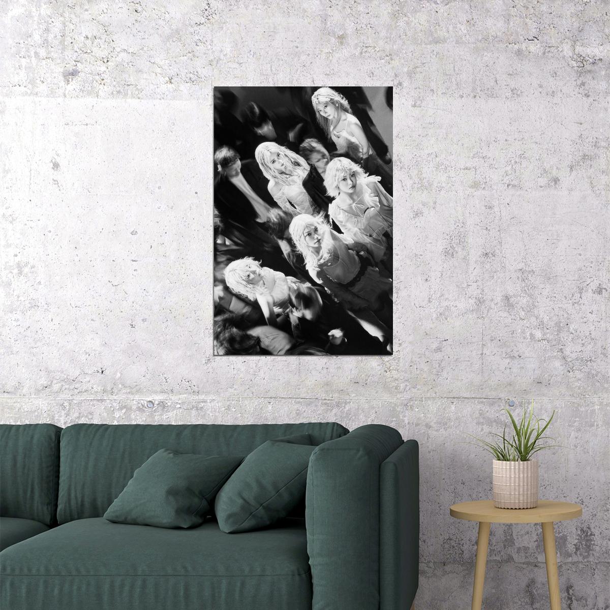 Le Sserafim Poster Hot Album Drenched Vetiver Concept Photo Print K-Pop Home Decor For Living Room Aesthetic Kpop Female Girl Group
