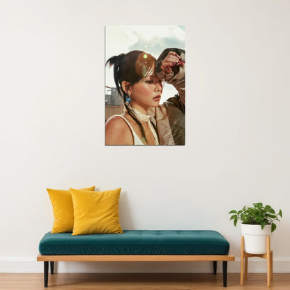 Le Sserafim Hong Eunchae Poster Hot Album Tanned Guaiac Concept Photo Print K-Pop Home Decor For Living Room Aesthetic Kpop Female Girl Group