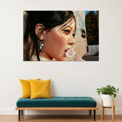 Le Sserafim Hong Eunchae Poster Hot Album Tanned Guaiac Concept Photo Print K-Pop Home Decor For Living Room Aesthetic Kpop Female Girl Group