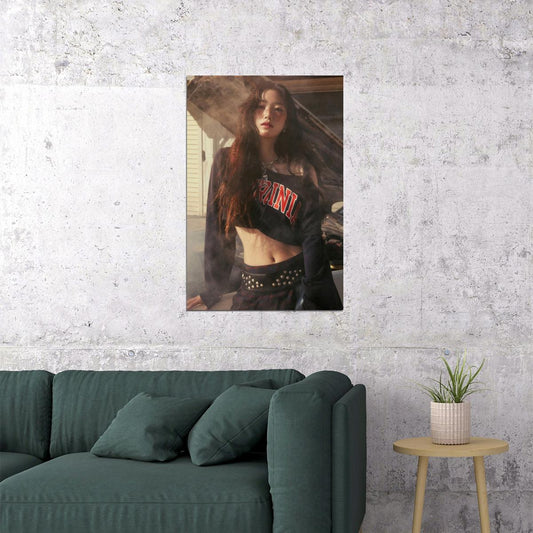 Le Sserafim Kazuha Poster Hot Album Tanned Guaiac Concept Photo Print K-Pop Home Decor For Living Room Aesthetic Kpop Female Girl Group - xonomax