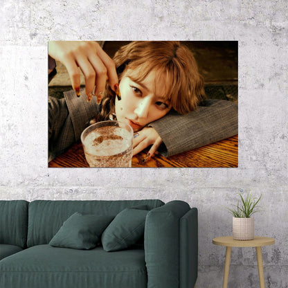 Le Sserafim Sakura Poster Hot Album Tanned Guaiac Concept Photo Print K-Pop Home Decor For Living Room Aesthetic Kpop Female Girl Group