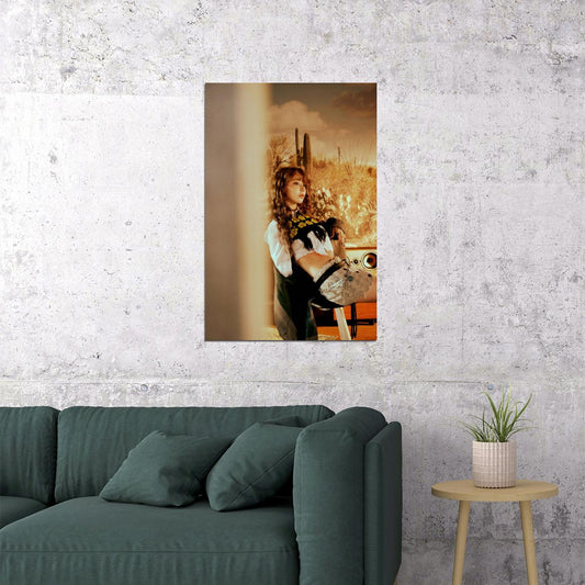 Le Sserafim Sakura Poster Hot Album Tanned Guaiac Concept Photo Print K-Pop Home Decor For Living Room Aesthetic Kpop Female Girl Group - xonomax