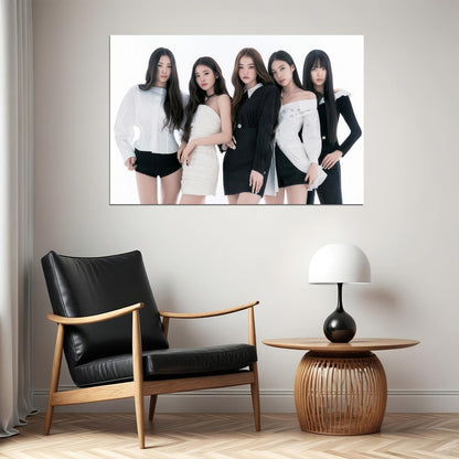 Meovv Poster Fashion Group Photo Print K-Pop Home Decor For Living Room Aesthetic Kpop Female Girl Group