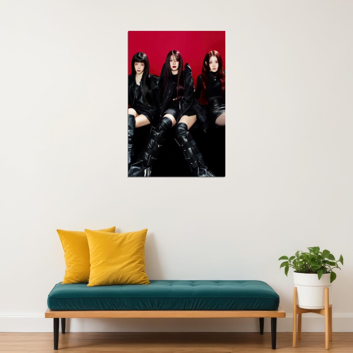 Stayc Sumin Isa Sieun Poster Fashion Photo Print K-Pop Home Decor For Living Room Aesthetic Kpop Female Girl Group - xonomax