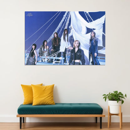Nmixx Poster Fe3o4 Forward Ep Concept Group Photo Print K-Pop Home Decor For Living Room Aesthetic Kpop Female Girl Group