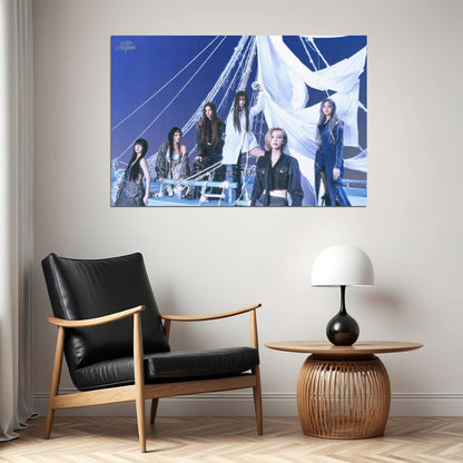 Nmixx Poster Fe3o4 Forward Ep Concept Group Photo Print K-Pop Home Decor For Living Room Aesthetic Kpop Female Girl Group