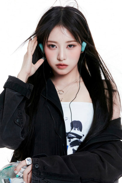 Rescene Liv Poster Glow Up Album Me Concept Photo Print K-Pop Home Decor For Living Room Aesthetic Kpop Female Girl Group