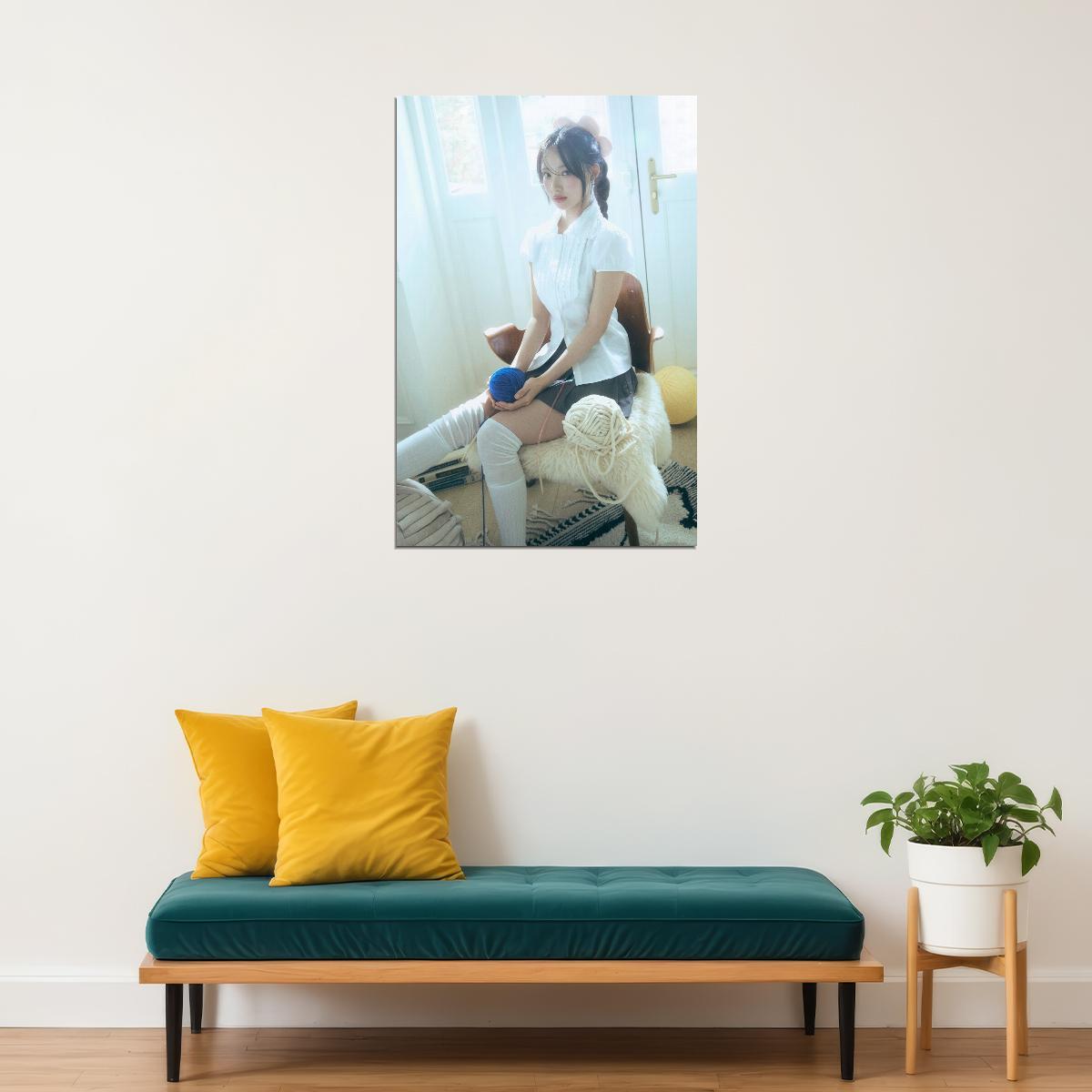 Rescene Woni Poster Glow Up Album We Concept Photo Print K-Pop Home Decor For Living Room Aesthetic Kpop Female Girl Group