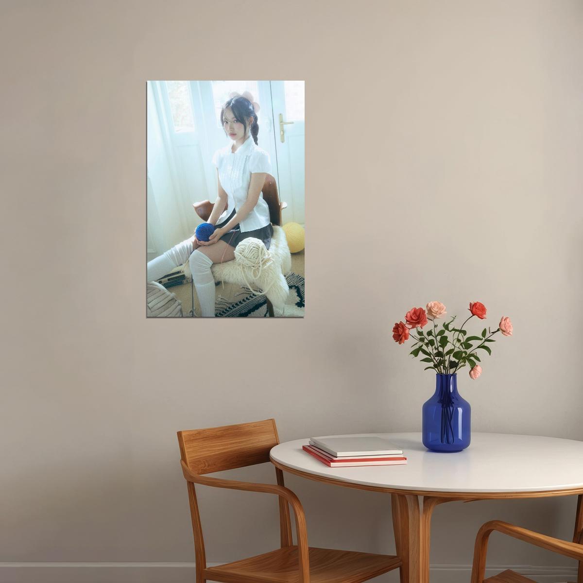 Rescene Woni Poster Glow Up Album We Concept Photo Print K-Pop Home Decor For Living Room Aesthetic Kpop Female Girl Group
