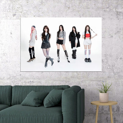Rescene Poster Glow Up Album Me Concept Photo Print K-Pop Home Decor For Living Room Aesthetic Kpop Female Girl Group