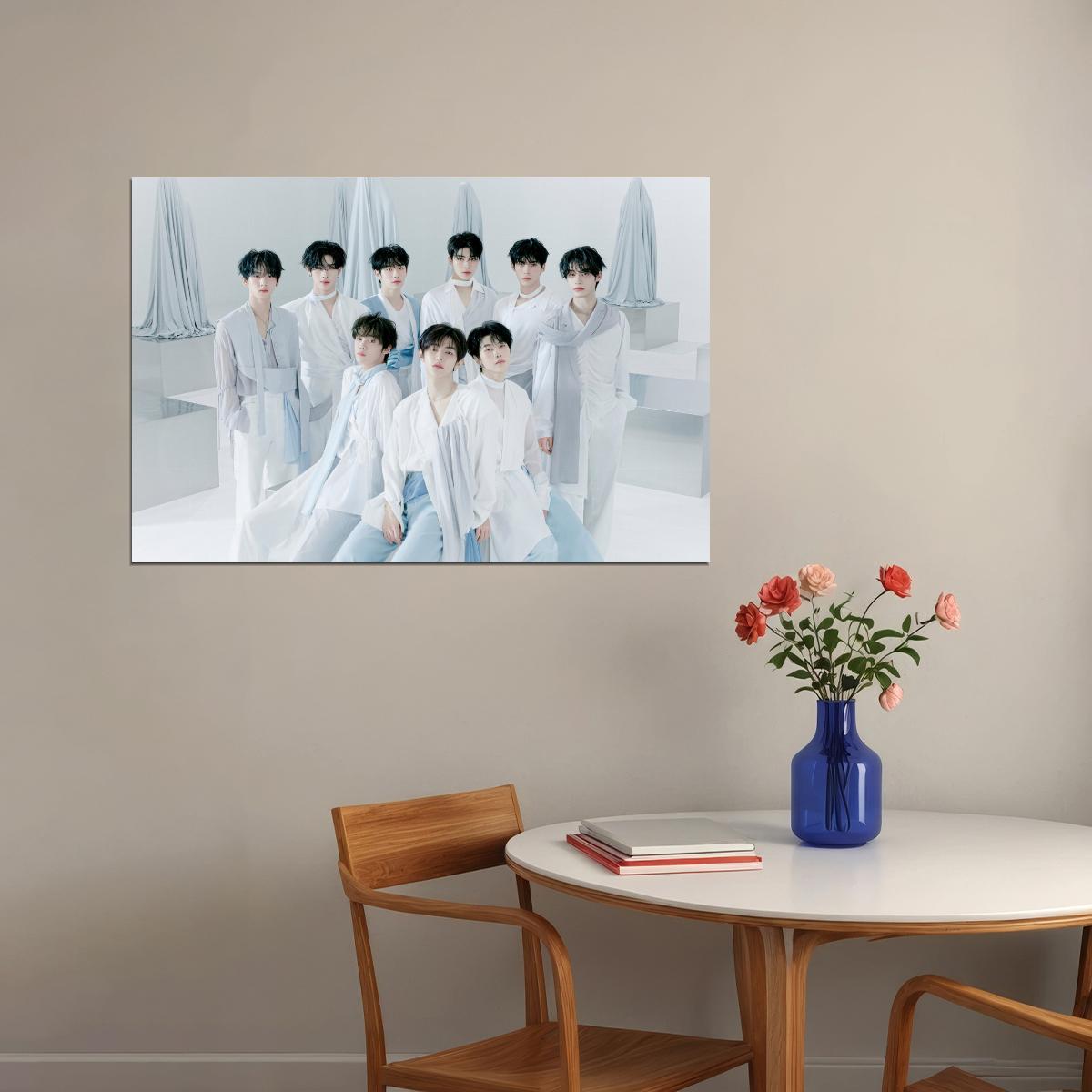 Zerobaseone Zb1 Poster Blue Paradise Album Hide Concept Photo Print K-Pop Home Decor For Living Room Aesthetic Kpop Male Boys Group Boy Band