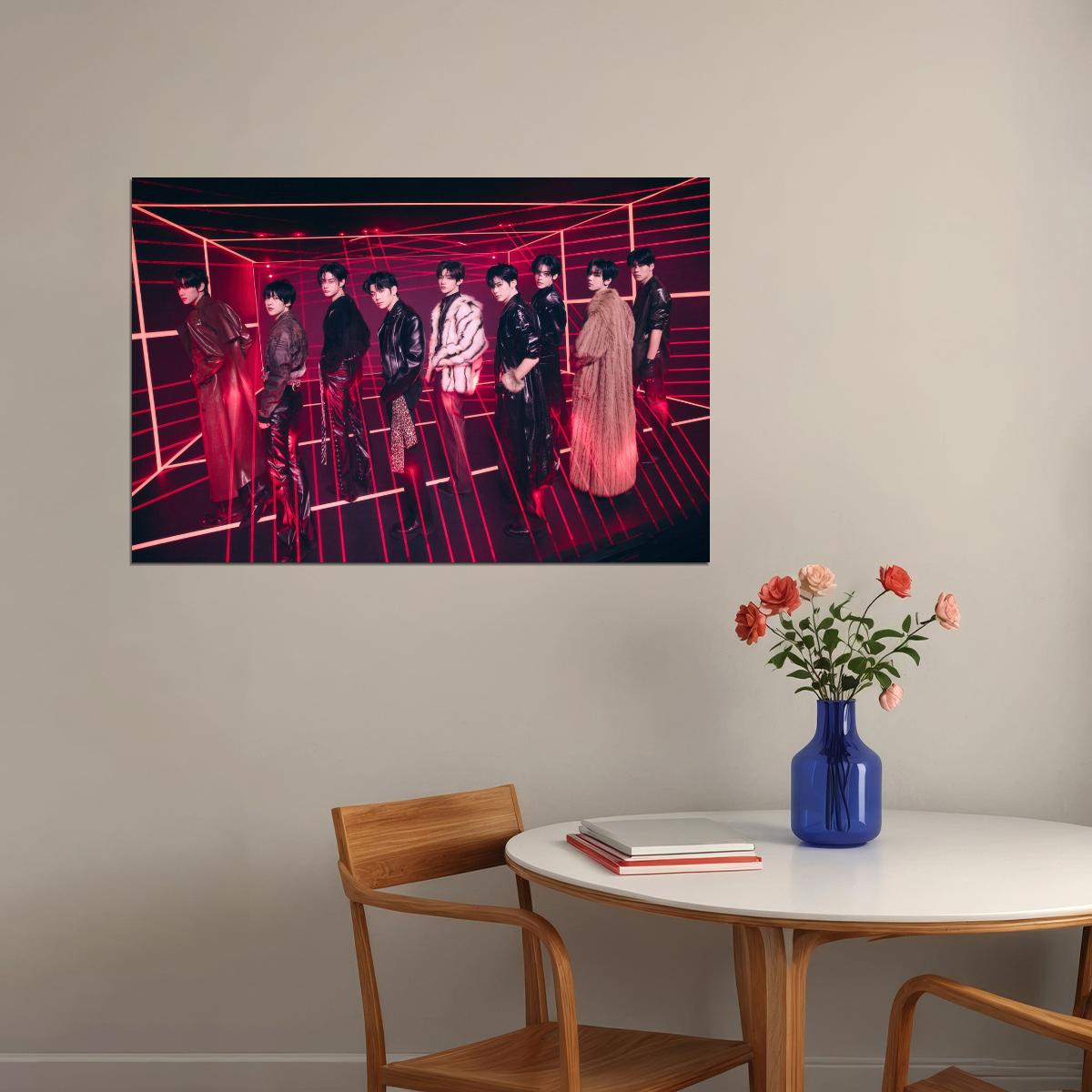 Zerobaseone Zb1 Poster Blue Paradise Album Seek Concept Photo Print K-Pop Home Decor For Living Room Aesthetic Kpop Male Boys Group Boy Band