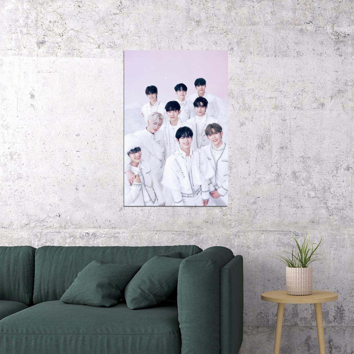 Zerobaseone Zb1 Poster Group Photo Print K-Pop Home Decor For Living Room Aesthetic Kpop Male Boys Group Boy Band