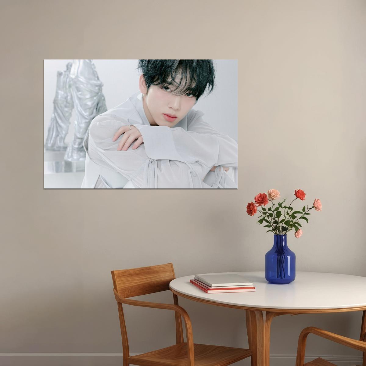 Zerobaseone Zb1 Han Yujin Poster Blue Paradise Album Hide Concept Photo Print K-Pop Home Decor For Living Room Aesthetic Kpop Male Boys Group Boy Band