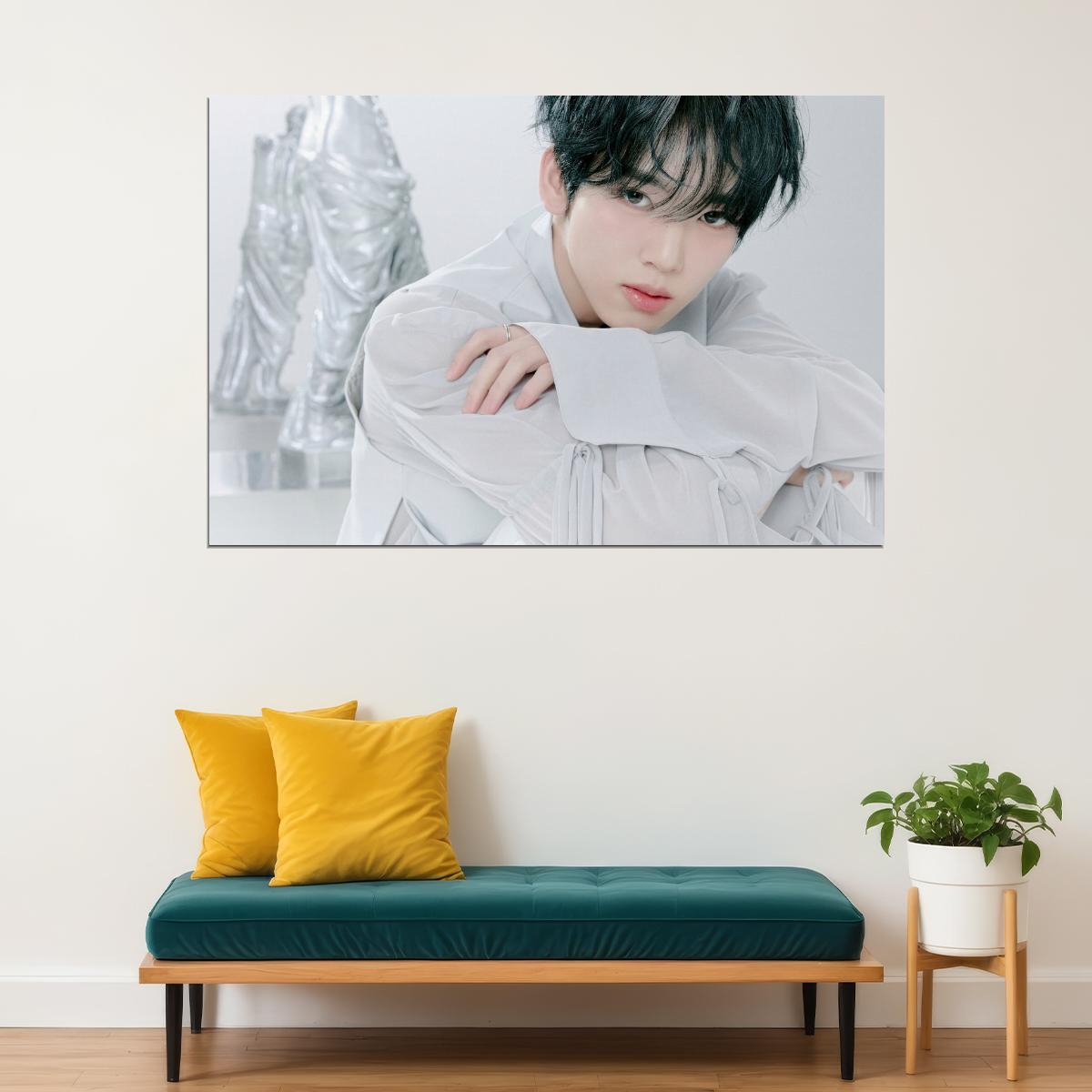 Zerobaseone Zb1 Han Yujin Poster Blue Paradise Album Hide Concept Photo Print K-Pop Home Decor For Living Room Aesthetic Kpop Male Boys Group Boy Band