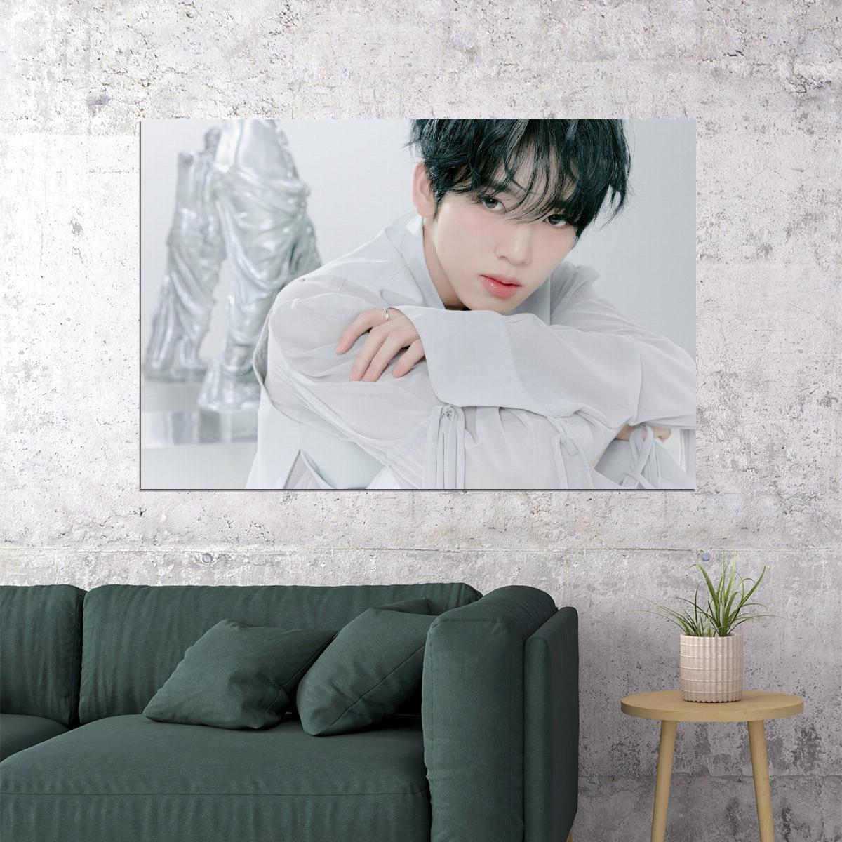 Zerobaseone Zb1 Han Yujin Poster Blue Paradise Album Hide Concept Photo Print K-Pop Home Decor For Living Room Aesthetic Kpop Male Boys Group Boy Band