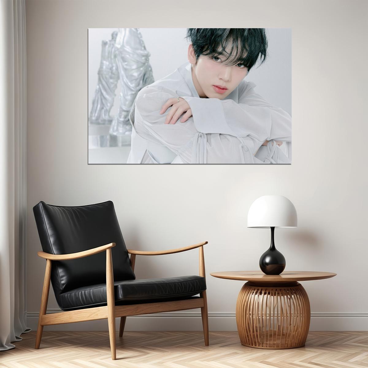 Zerobaseone Zb1 Han Yujin Poster Blue Paradise Album Hide Concept Photo Print K-Pop Home Decor For Living Room Aesthetic Kpop Male Boys Group Boy Band