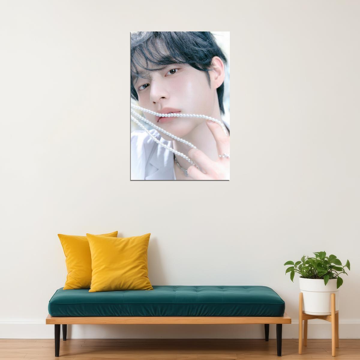 Zerobaseone Zb1 Kim Jiwoong Poster Blue Paradise Album Hide Concept Photo Print K-Pop Home Decor For Living Room Aesthetic Kpop Male Boys Group Boy Band