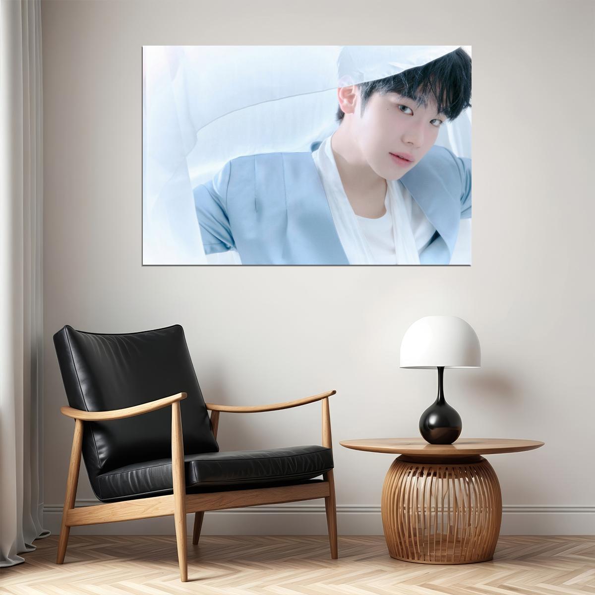 Zerobaseone Zb1 Kim Taerae Poster Blue Paradise Album Hide Concept Photo Print K-Pop Home Decor For Living Room Aesthetic Kpop Male Boys Group Boy Band