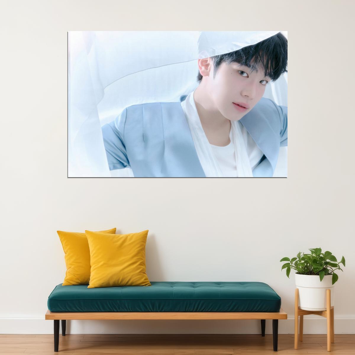 Zerobaseone Zb1 Kim Taerae Poster Blue Paradise Album Hide Concept Photo Print K-Pop Home Decor For Living Room Aesthetic Kpop Male Boys Group Boy Band