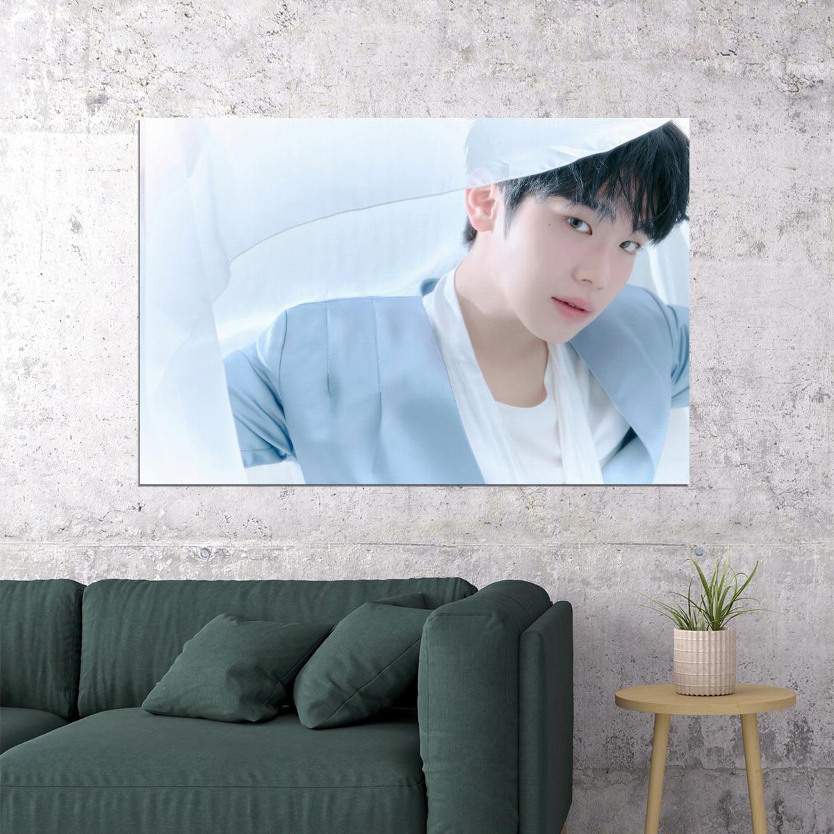 Zerobaseone Zb1 Kim Taerae Poster Blue Paradise Album Hide Concept Photo Print K-Pop Home Decor For Living Room Aesthetic Kpop Male Boys Group Boy Band