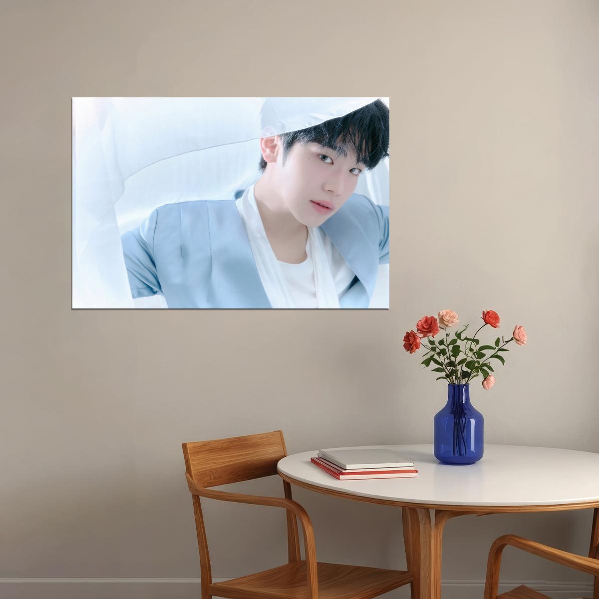 Zerobaseone Zb1 Kim Taerae Poster Blue Paradise Album Hide Concept Photo Print K-Pop Home Decor For Living Room Aesthetic Kpop Male Boys Group Boy Band