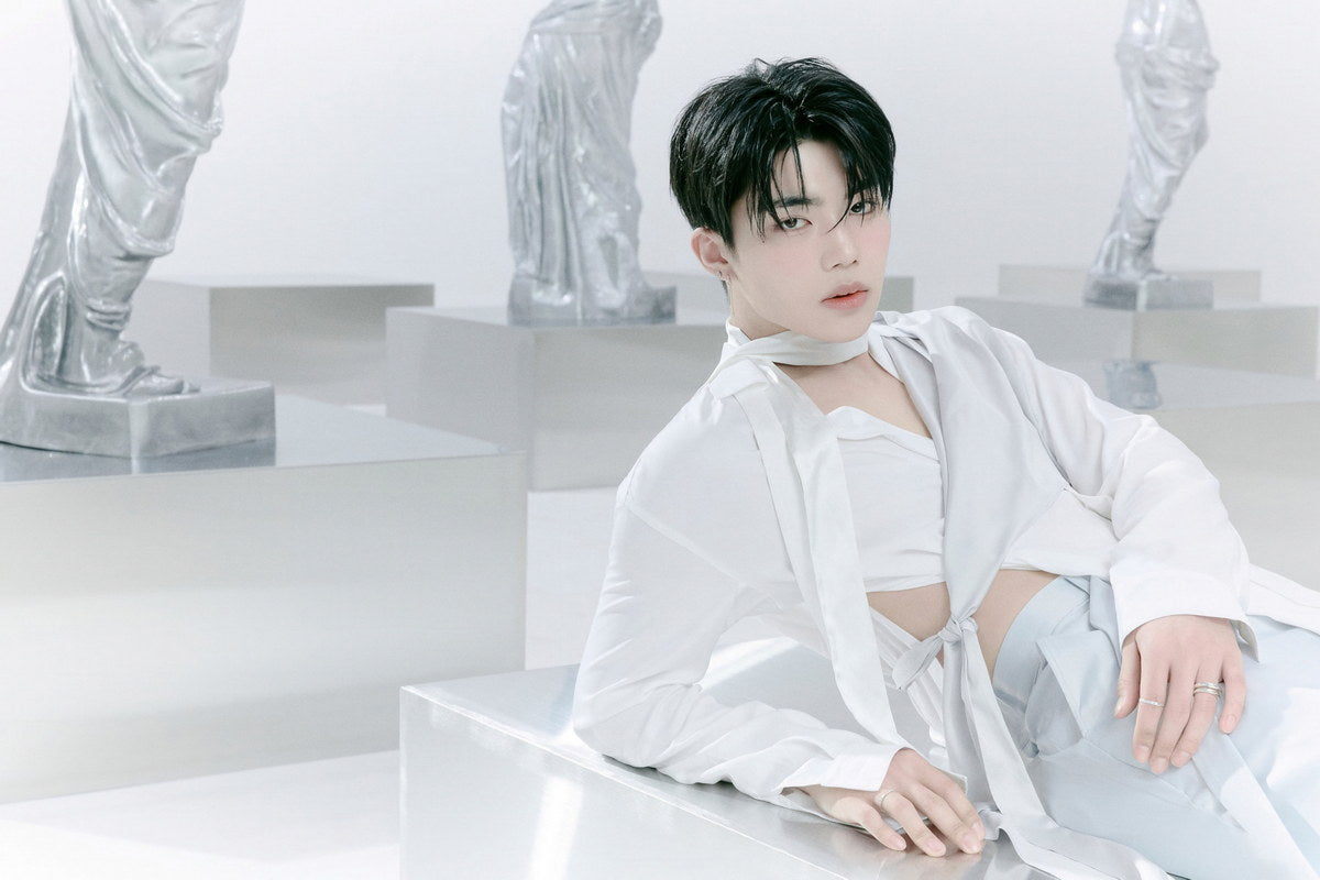 Zerobaseone Zb1 Park Gunwook Poster Blue Paradise Album Hide Concept Photo Print K-Pop Home Decor For Living Room Aesthetic Kpop Male Boys Group Boy Band