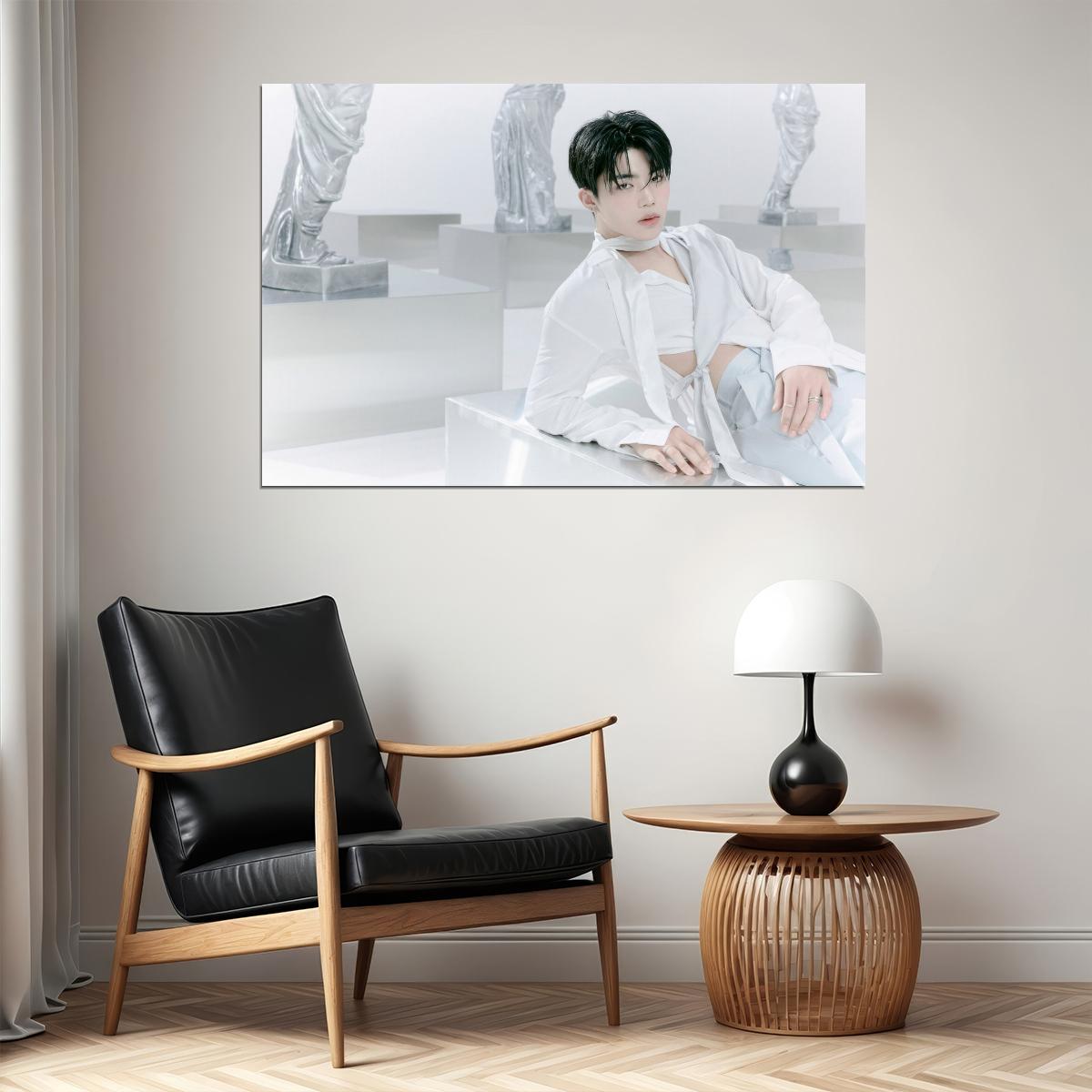 Zerobaseone Zb1 Park Gunwook Poster Blue Paradise Album Hide Concept Photo Print K-Pop Home Decor For Living Room Aesthetic Kpop Male Boys Group Boy Band
