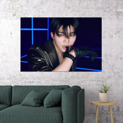 Zerobaseone Zb1 Park Gunwook Poster Blue Paradise Album Seek Concept Photo Print K-Pop Home Decor For Living Room Aesthetic Kpop Male Boys Group Boy Band