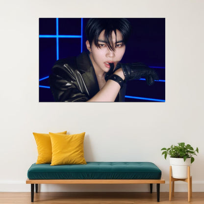 Zerobaseone Zb1 Park Gunwook Poster Blue Paradise Album Seek Concept Photo Print K-Pop Home Decor For Living Room Aesthetic Kpop Male Boys Group Boy Band