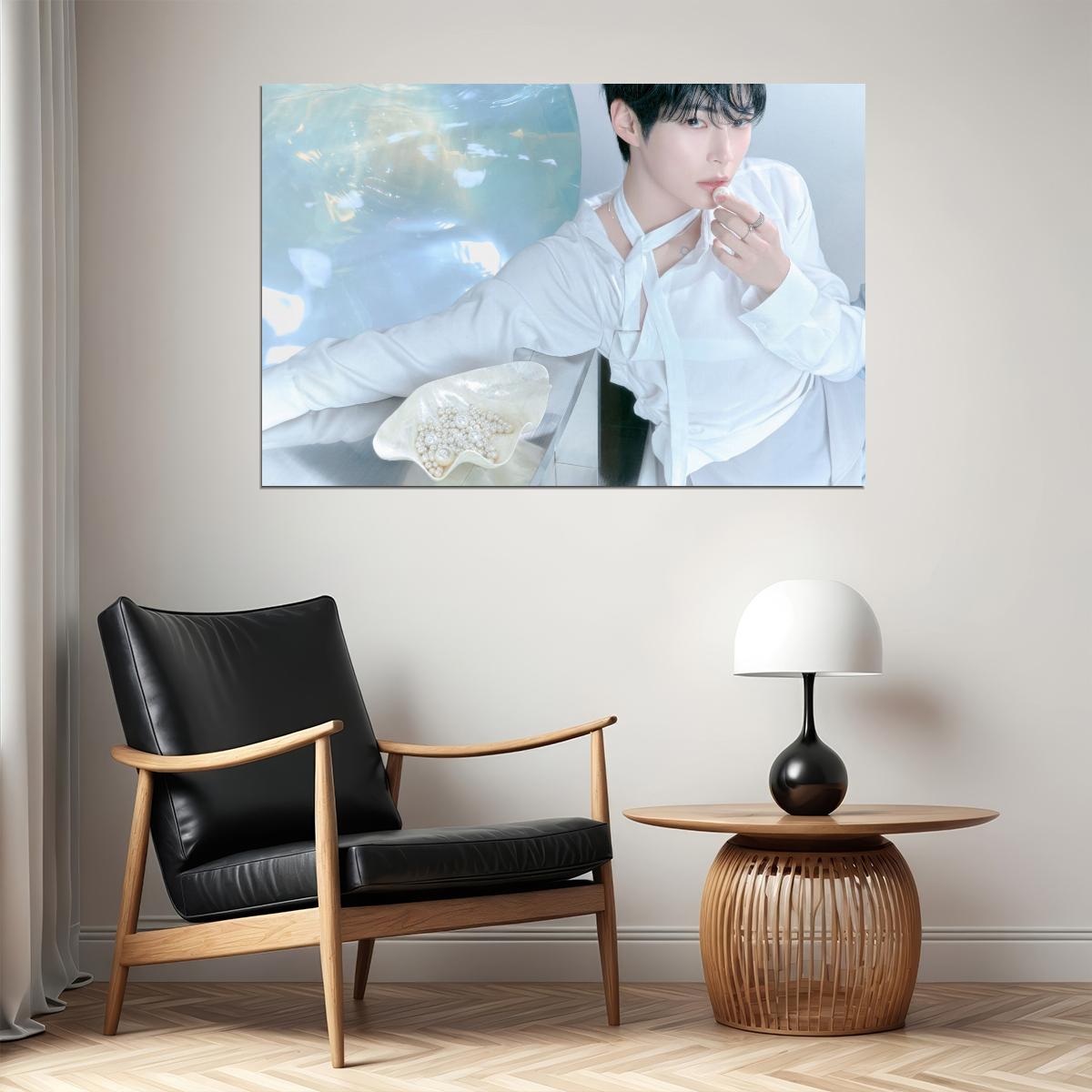 Zerobaseone Zb1 Sung Hanbin Poster Blue Paradise Album Hide Concept Photo Print K-Pop Home Decor For Living Room Aesthetic Kpop Male Boys Group Boy Band