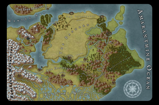 Dragon Age Video Game Poster Ferelden Map Print Fantasy RPG Gamer Wall Art Medieval Kingdom Decor