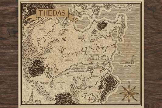 Dragon Age Map Poster Thedas World Region Print Fantasy Landscape Wall Art Gamer Room Decor