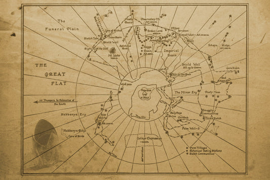 Dune Poster Arrakis Planet Map Print Sci-Fi Fantasy Wall Art Inspired by Book and Movie Decor