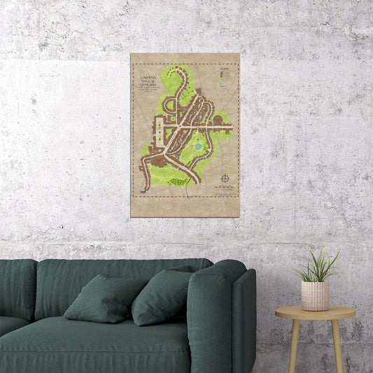 Harry Potter Poster Diagon Alley Map Print Fantasy Book and Game Inspired Wizarding Wall Art Decor