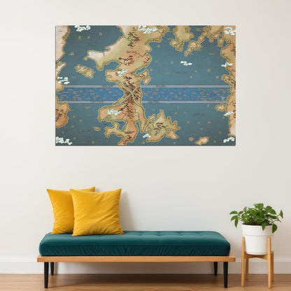 One Piece Anime Poster Grand Line World Map Print Japanese Manga Wall Art Otaku Room Decor