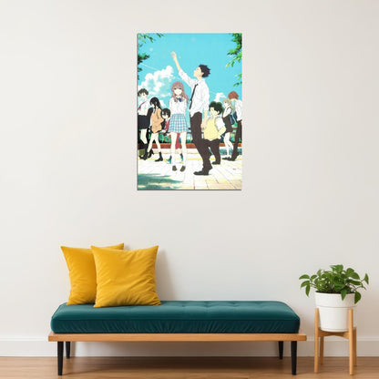 A Silent Voice Anime Poster Koe no Katachi Print Japanese Manga Wall Art Shouko Nishimiya Artwork - xonomax