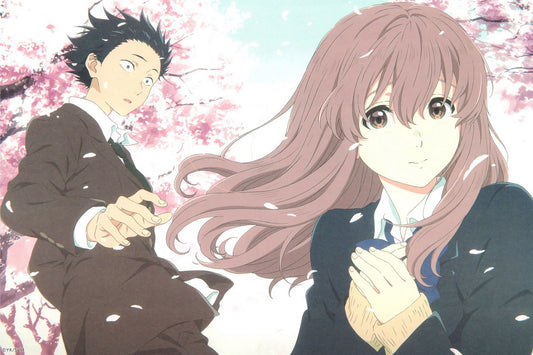 A Silent Voice Anime Poster Koe no Katachi Print Japanese Manga Wall Art Shouya and Shouko Artwork - xonomax