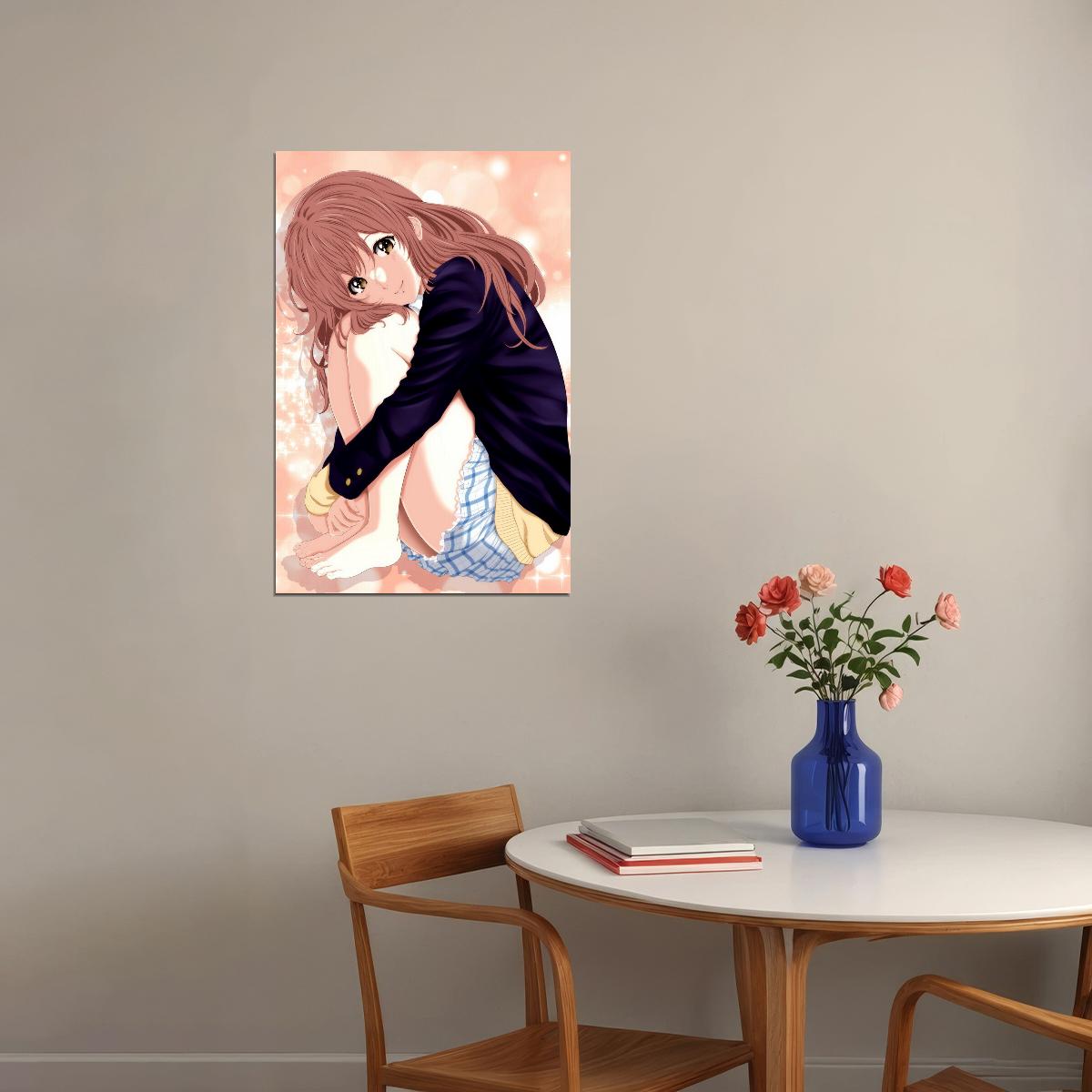 A Silent Voice Anime Poster Koe no Katachi Print Japanese Manga Wall Art Shouko Nishimiya Artwork