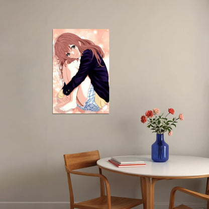 A Silent Voice Anime Poster Koe no Katachi Print Japanese Manga Wall Art Shouko Nishimiya Artwork