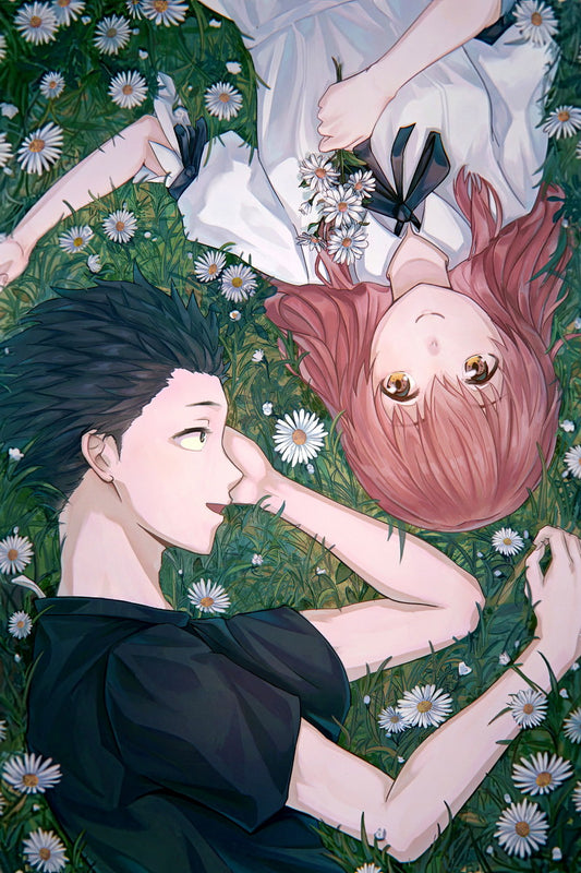 A Silent Voice Anime Poster Koe no Katachi Print Japanese Manga Wall Art Shouya and Shouko Artwork - xonomax